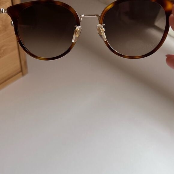 MCM Authentic designer brown and gold Metal & Acetate Cat-Eye Sunglasses - Picture 8 of 13